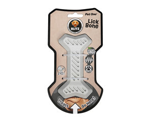 BLITZ RUBBER LICK BONE GREY DOG TOY [SZ:MED]