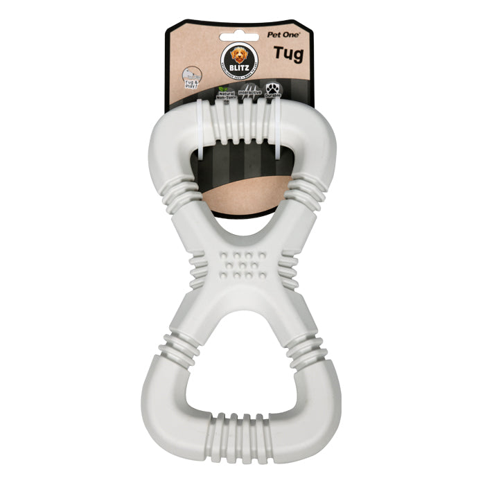 BLITZ RUBBER TUG GREY DOG TOY [SZ:LGE]
