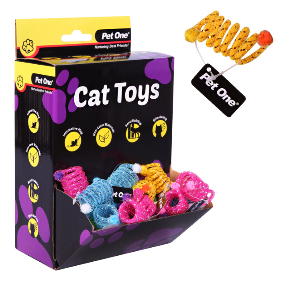 PET ONE SPRING CAT TOY 5CM
