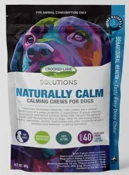 CROOKED LANE NATURALLY CALM CHEWS FOR DOGS 80G (40 CHEWS)