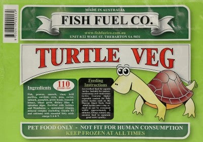 Fish Fuel Range FROZEN FISH FUEL TURTLE VEG 100G – Pittwater Pets