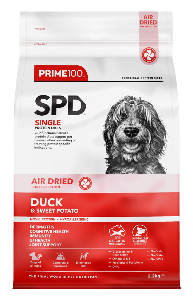PRIME100 SPD AIR DRIED DUCK AND SWEET POTATO ADULT DOG FOOD [WGT:2.2KG]