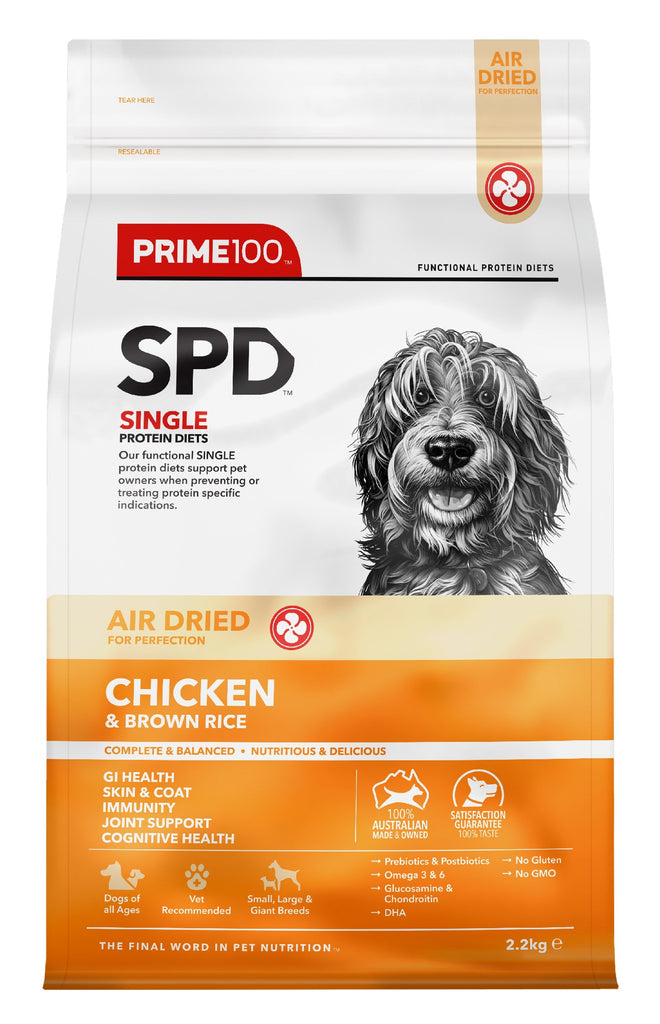 PRIME100 SPD AIR DRIED CHICKEN AND BROWN RICE ADULT DOG FOOD [WGT:2.2KG]