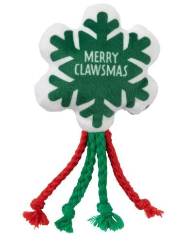 XMAS CAT TOY FUZZYARD MERRY CLAWMAS SNOWFLAKE