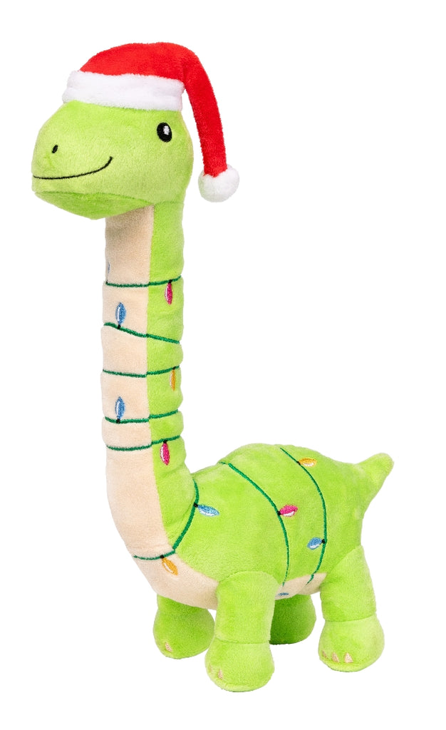 XMAS FUZZYARD LIT-A-SAURUS DOG TOY