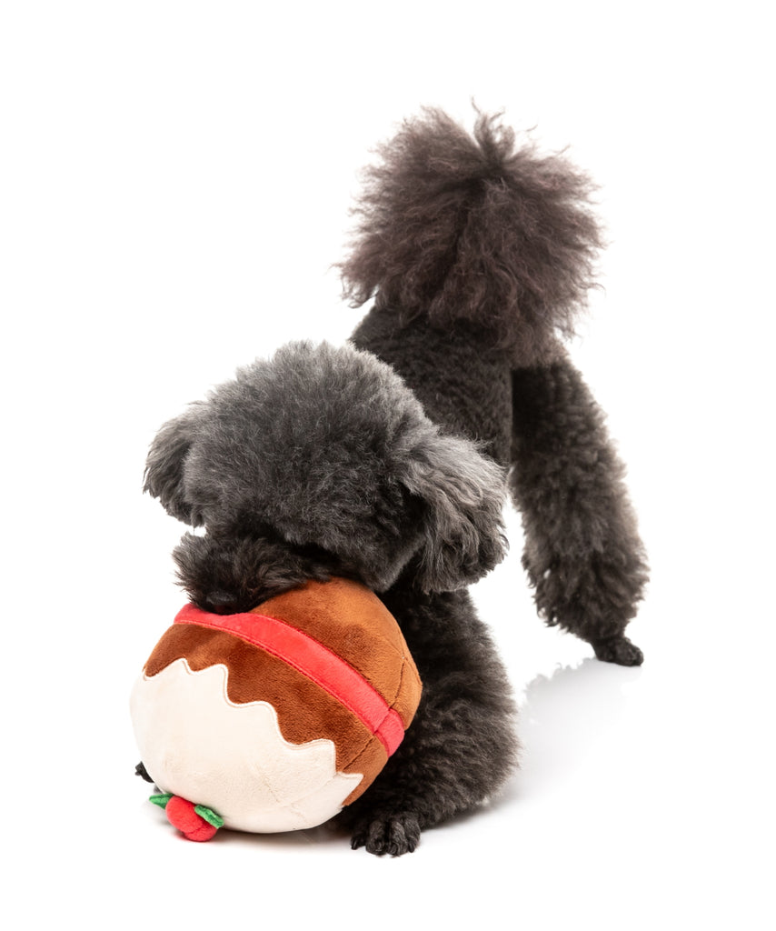 XMAS FUZZYARD MERRY PUDDIN DOG TOY SML