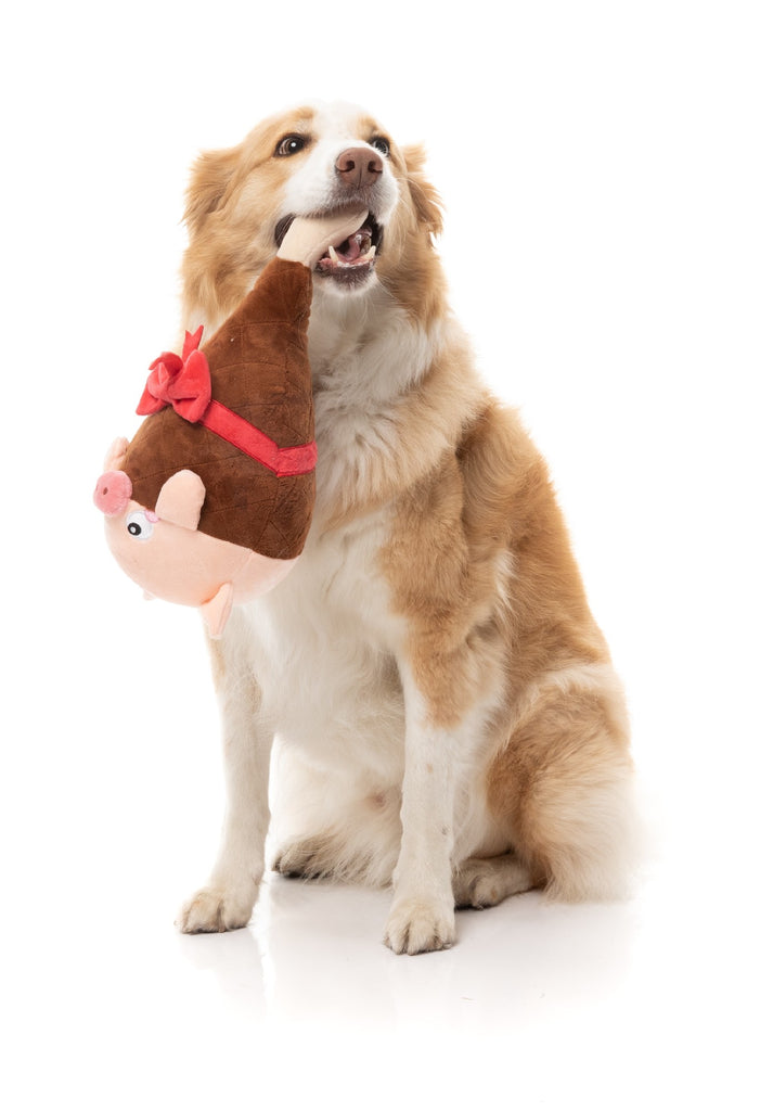 XMAS FUZZYARD HAM A MERRY PIGMAS DOG TOY [SZ:LGE]