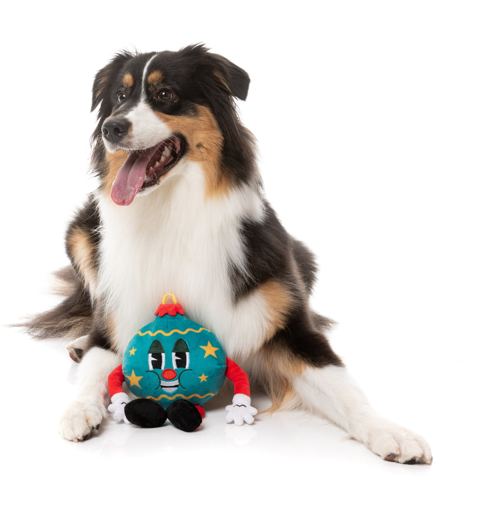 XMAS FUZZYARD BALLIN XMAS DOG TOY SML