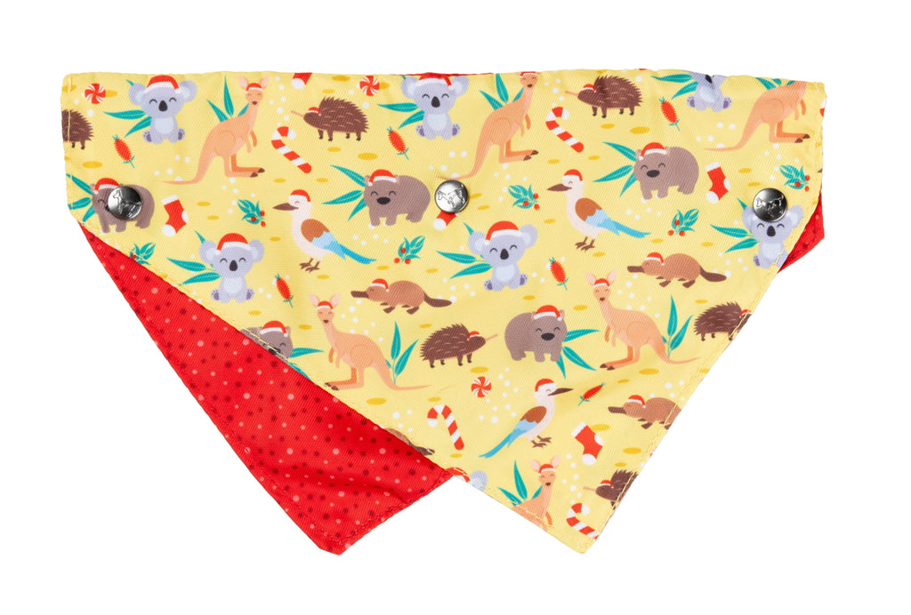 XMAS FUZZYARD BANDANA - OUTBACK WONDERLAND [SZ:MED/LGE]