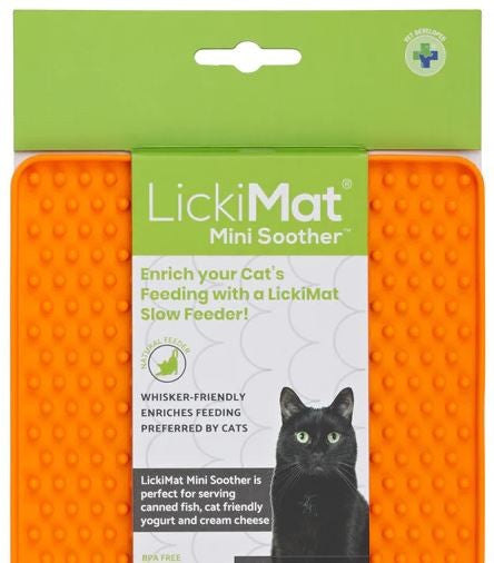 LICKIMAT CAT MINI SOOTHER ORANGE