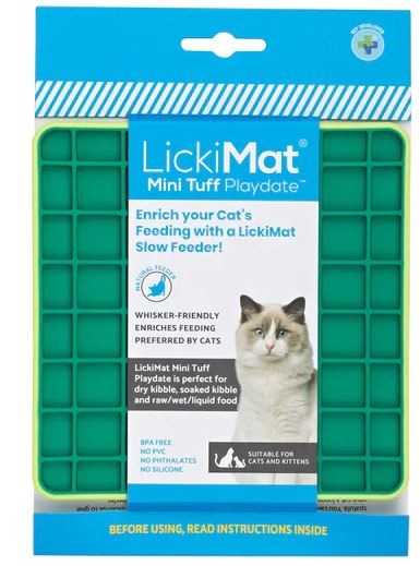 LICKIMAT CAT MINI TUFF PLAYDATE GREEN