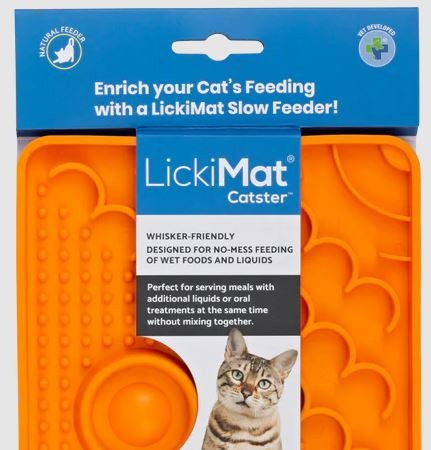 LICKIMAT CAT CASTER ORANGE