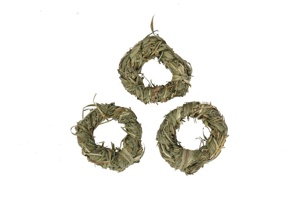 NATURE ISLAND CHEW N PLAY ALFALFA WOVEN RINGS 3PK