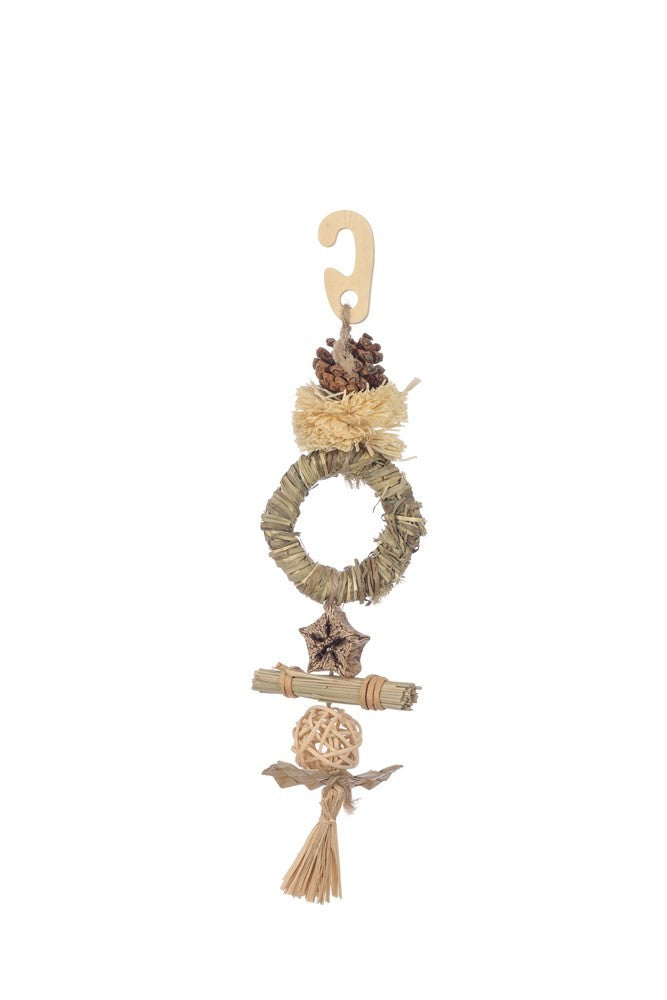 NATURE ISLAND RING AND POM POM BIRD TOY