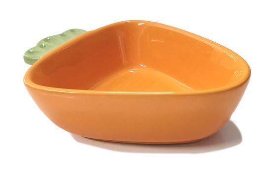 CARROT SHAPED CERAMIC PET BOWL