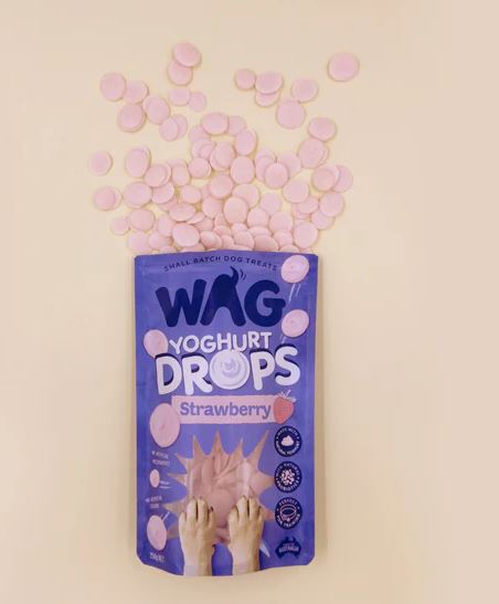 WAG YOGHURT DROPS STRAWBERRY BAG 250G